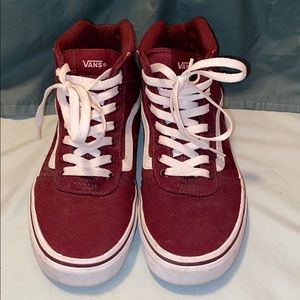 burgundy vans